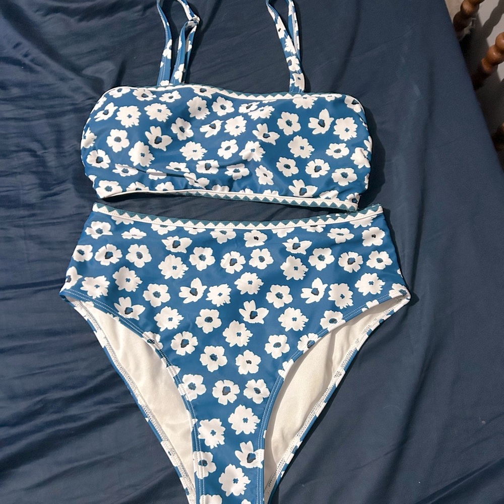 Blue floral bikini (XL CURVY)